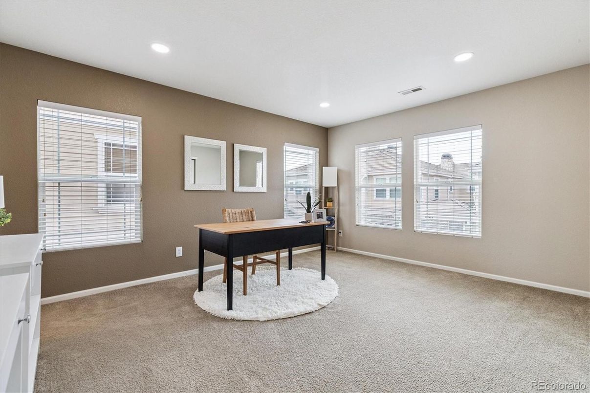 Home Office, Interior, Recessed Lighting
