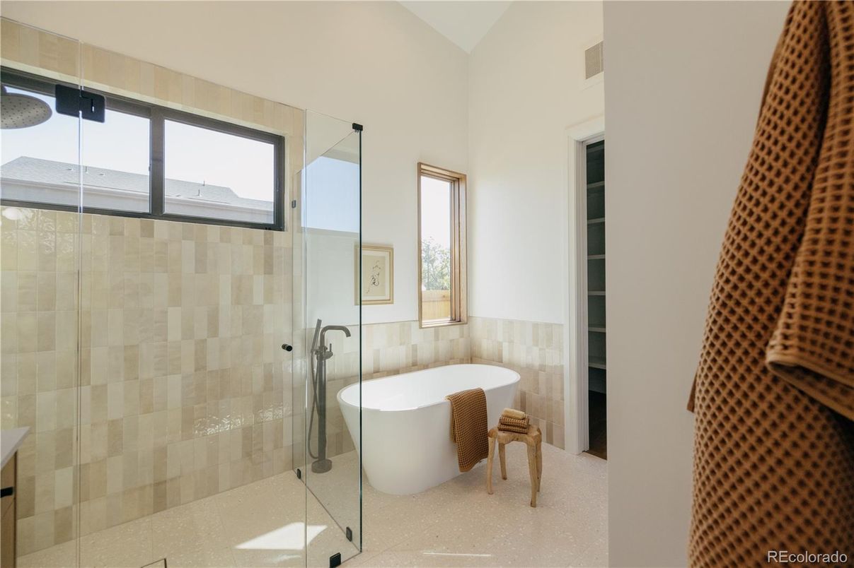Bathroom, Free Standing Baths, Glass Shower, Interior