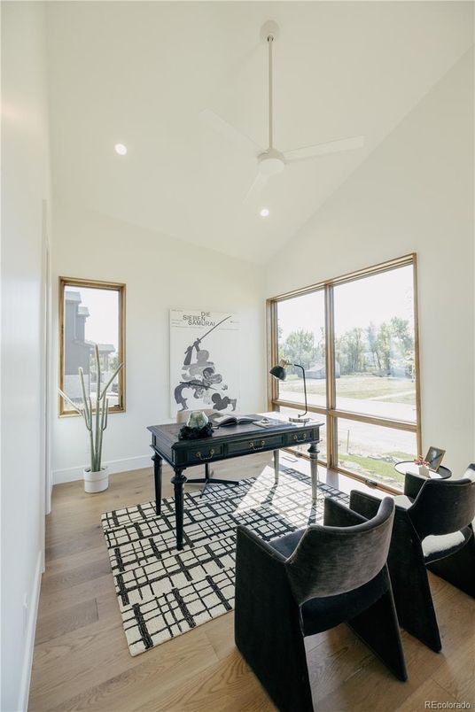 Game Room, Home Office, Interior, Recessed Lighting, Wood Texture Flooring