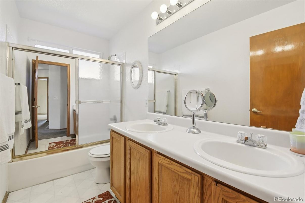 Bathroom, Dual Sink Vanities, Glass Shower, Interior