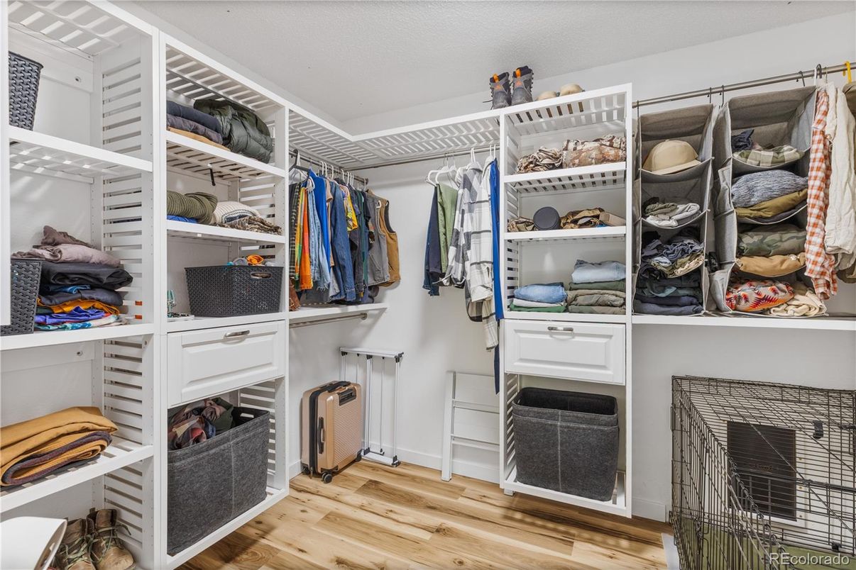 Interior, Walk-in Closets, Wood Texture Flooring