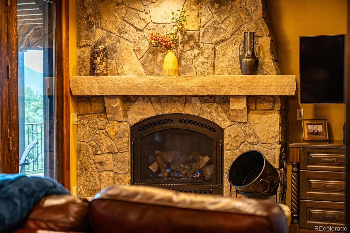 Fireplace, Interior, Stone Walls