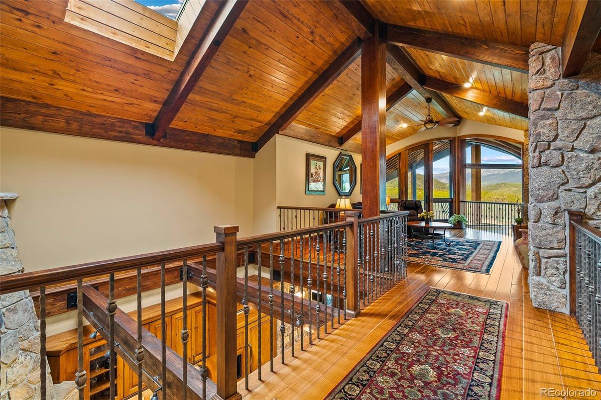 Fireplace, Interior, Stone Walls, Wooden Beams, Wooden Ceilings, Wood Texture Flooring