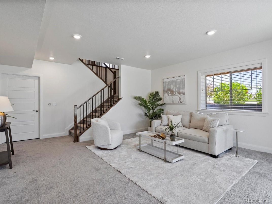 Interior, Living room, Recessed Lighting
