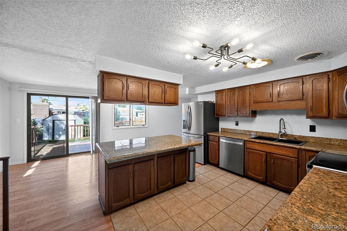 Interior, Kitchen, Wood Texture Flooring