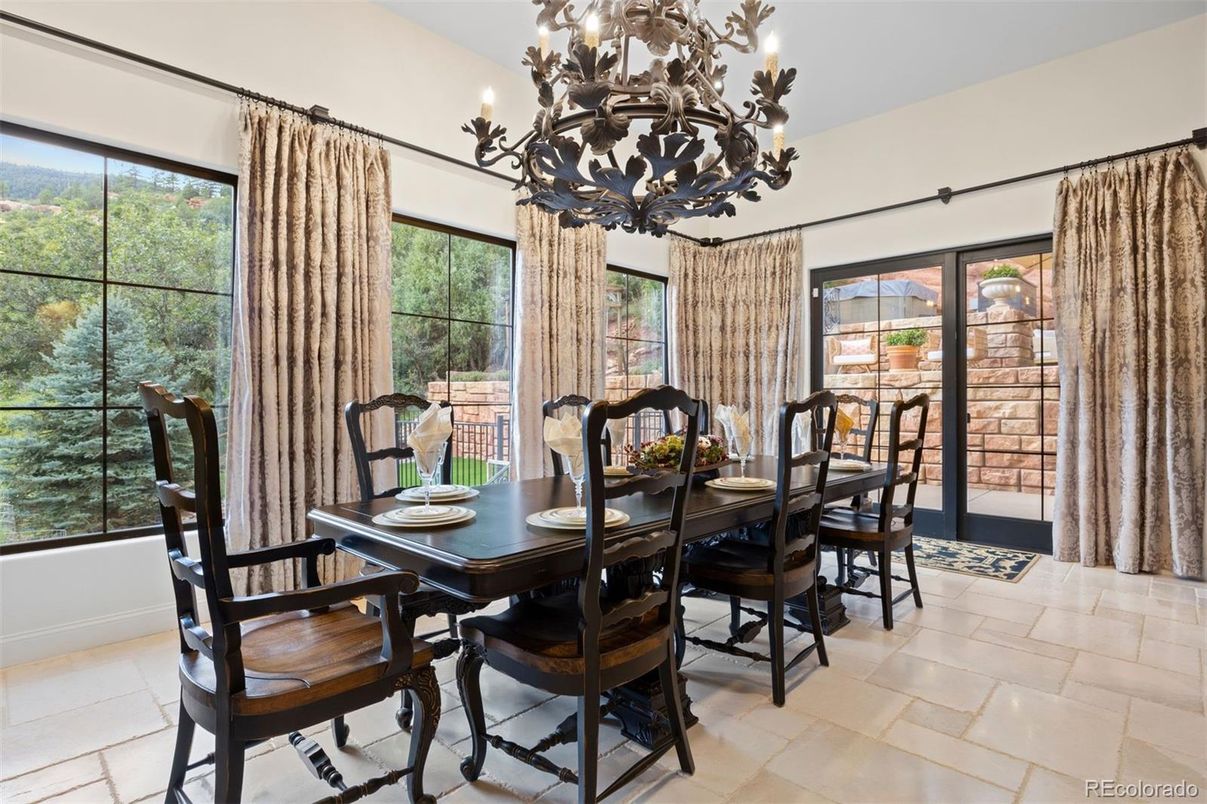 Chandelier, Dining room, Interior