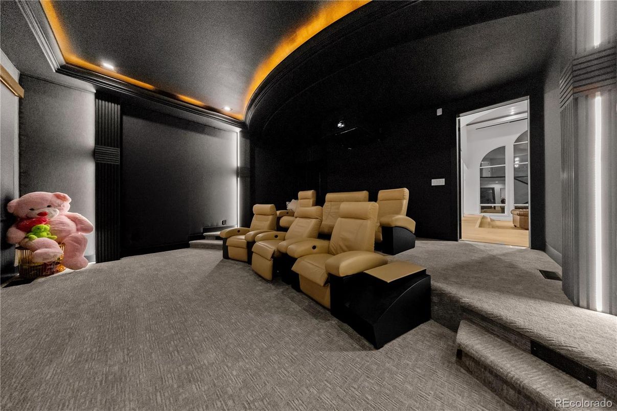 Home Theatre Room, Interior, Recessed Lighting, Theatre Room