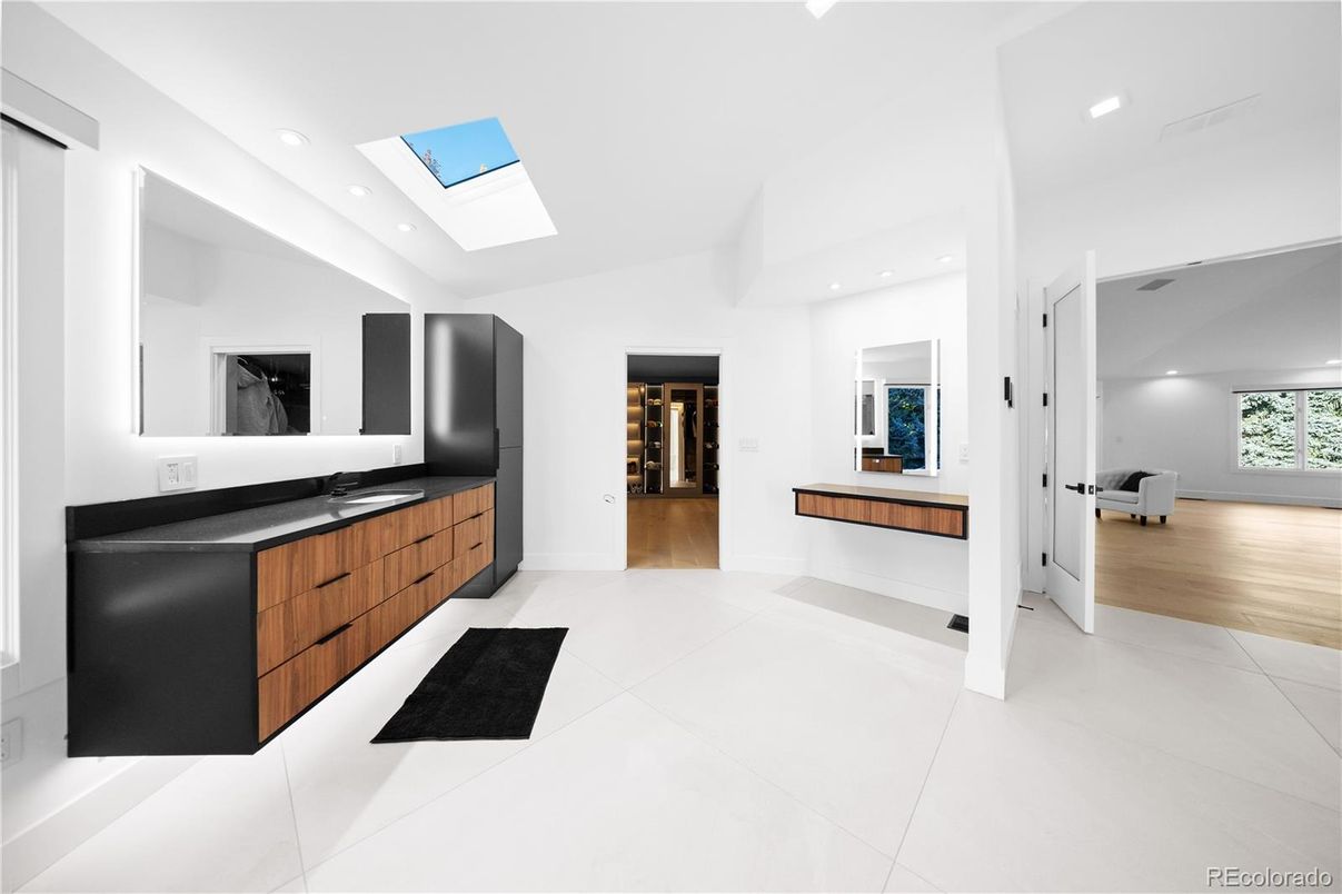 Glass Ceilings, Interior, Recessed Lighting, Wood Texture Flooring