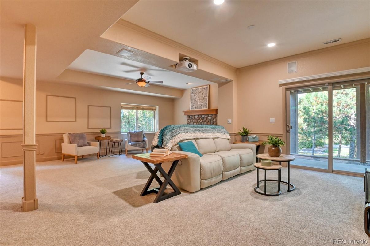 Interior, Living room, Recessed Lighting