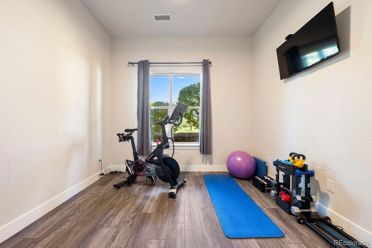 Fitness Equipment, Interior, Wood Texture Flooring