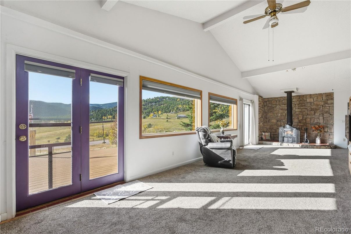 Empty room, Fireplace, Interior, Stone Walls