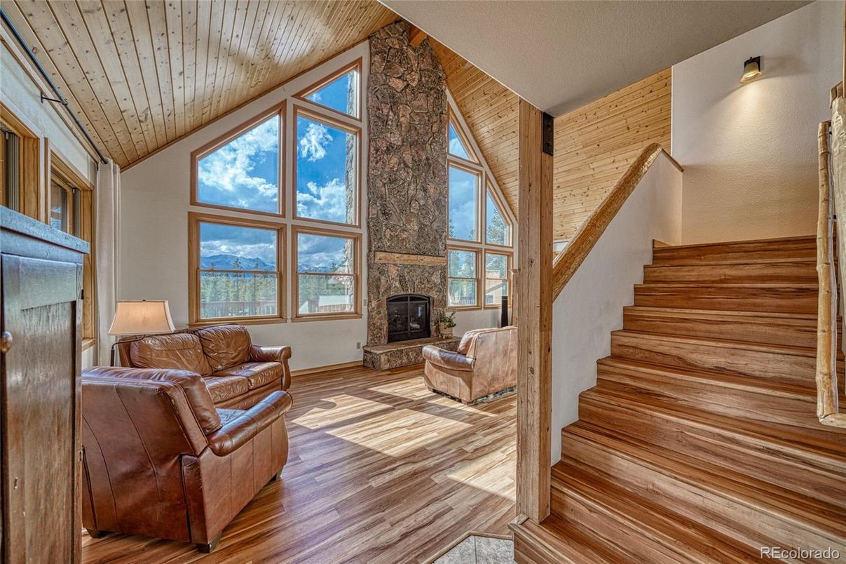 Fireplace, Interior, Living room, Wooden Ceilings, Wood Texture Flooring, Wooden Walls