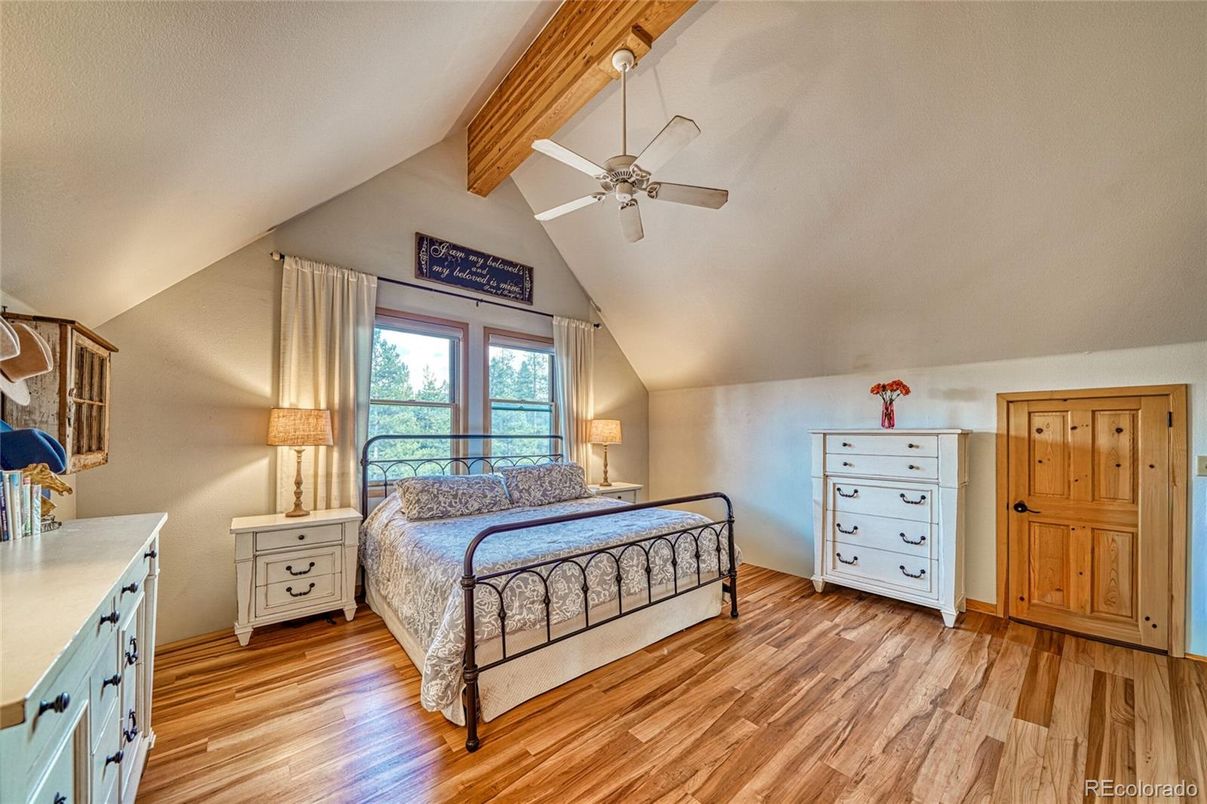 Bedroom, Interior, Wooden Beams, Wood Texture Flooring