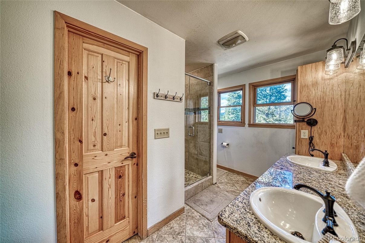 Bathroom, Dual Sink Vanities, Glass Shower, Interior