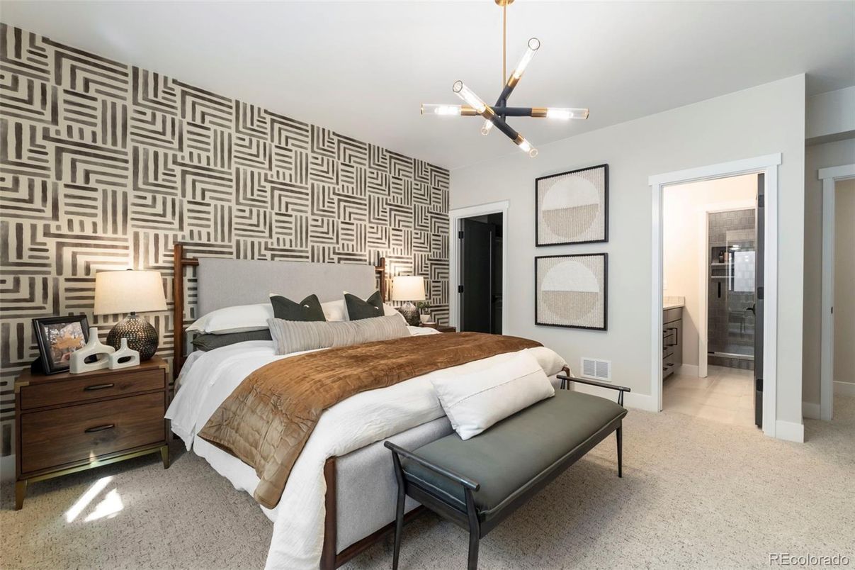 Bedroom, Interior, Pendant Lights