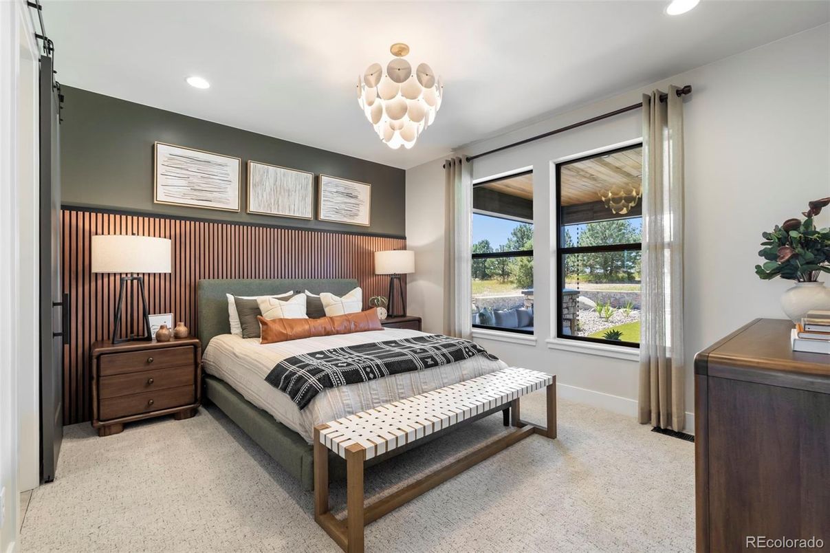 Bedroom, Interior, Pendant Lights, Recessed Lighting