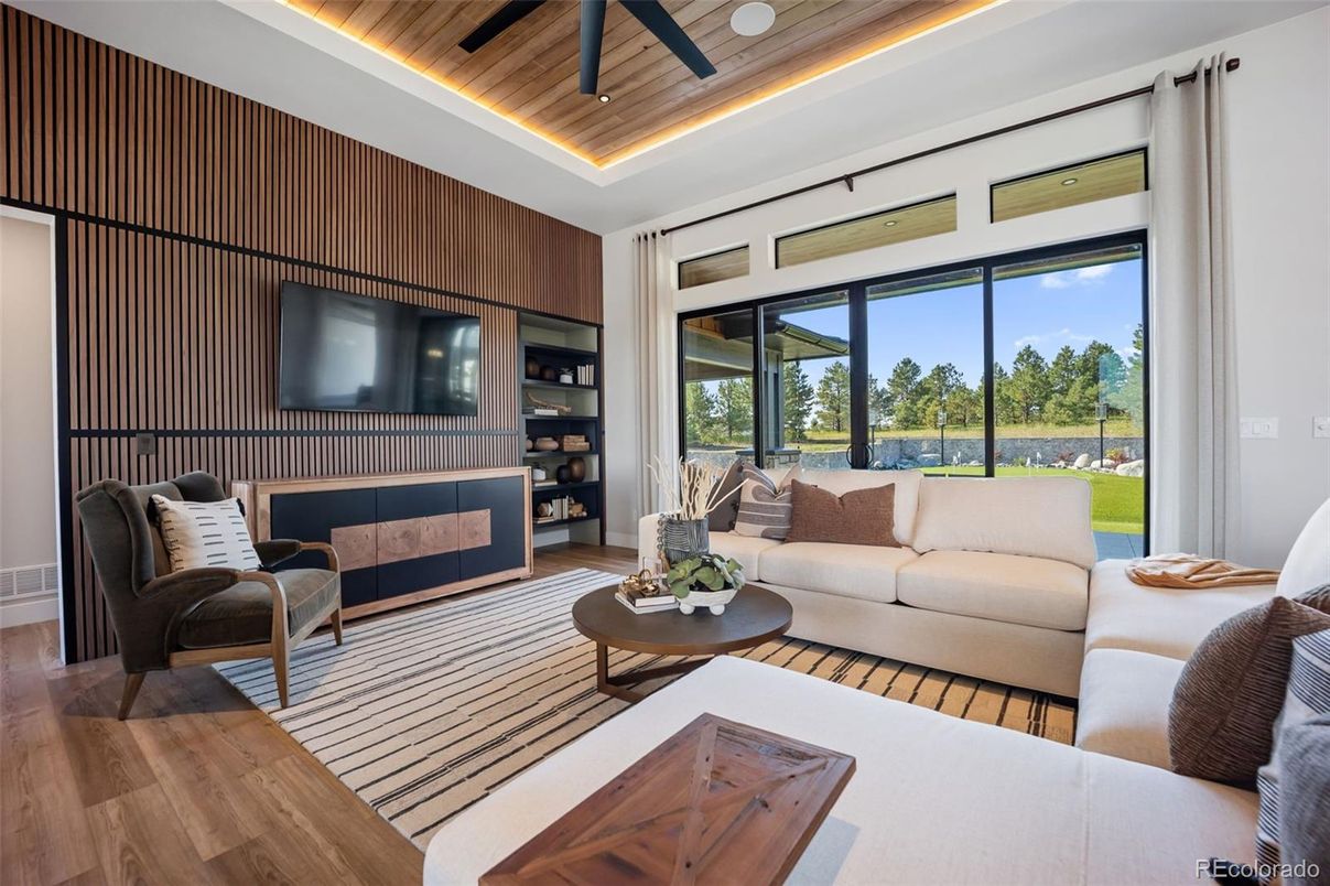 Interior, Living room, Wooden Ceilings, Wood Texture Flooring