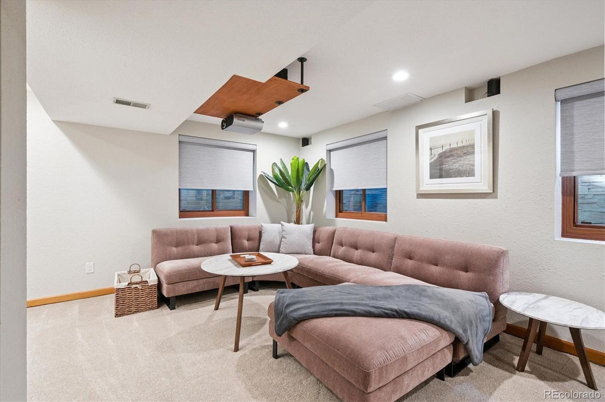 Interior, Living room, Recessed Lighting