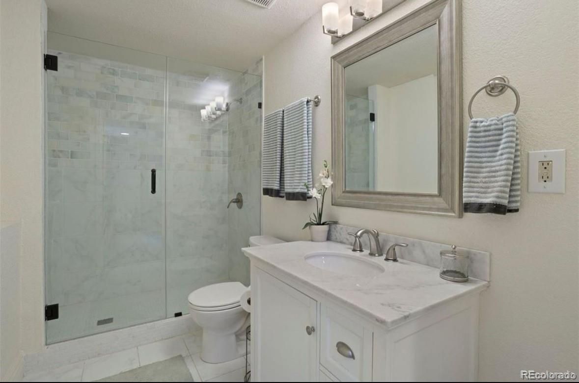 Bathroom, Glass Shower, Interior, Marble Walls
