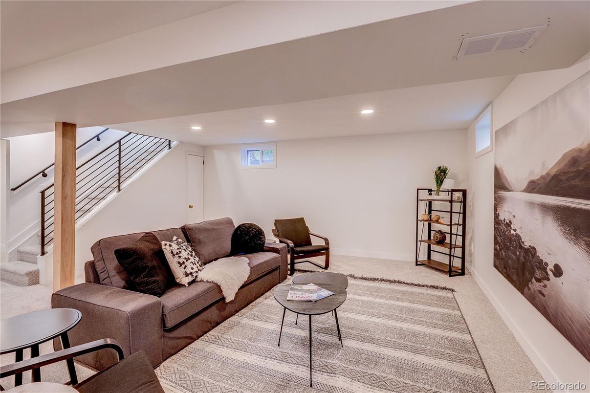 Interior, Living room, Recessed Lighting