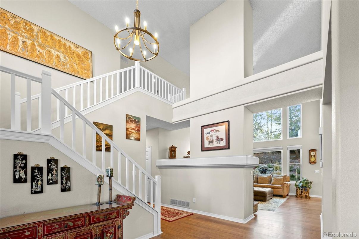 Chandelier, Interior, Wood Texture Flooring