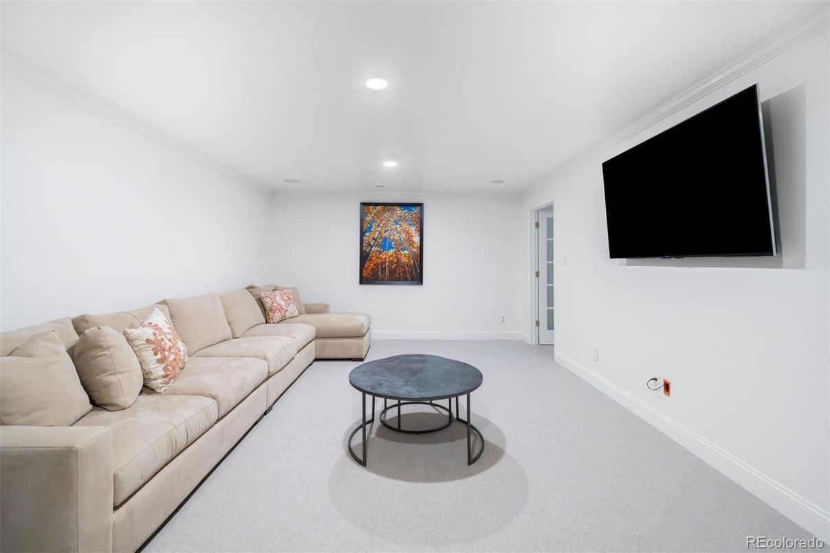 Interior, Living room, Recessed Lighting