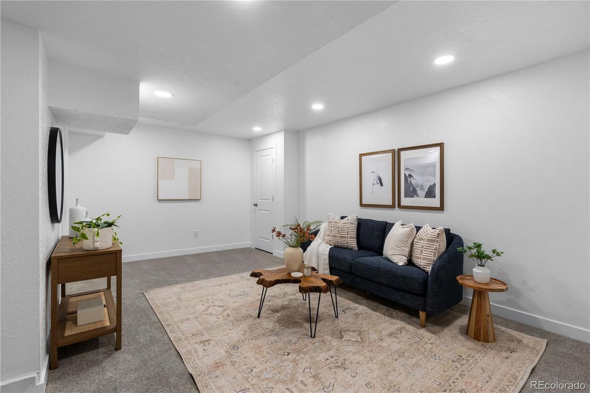 Interior, Living room, Recessed Lighting