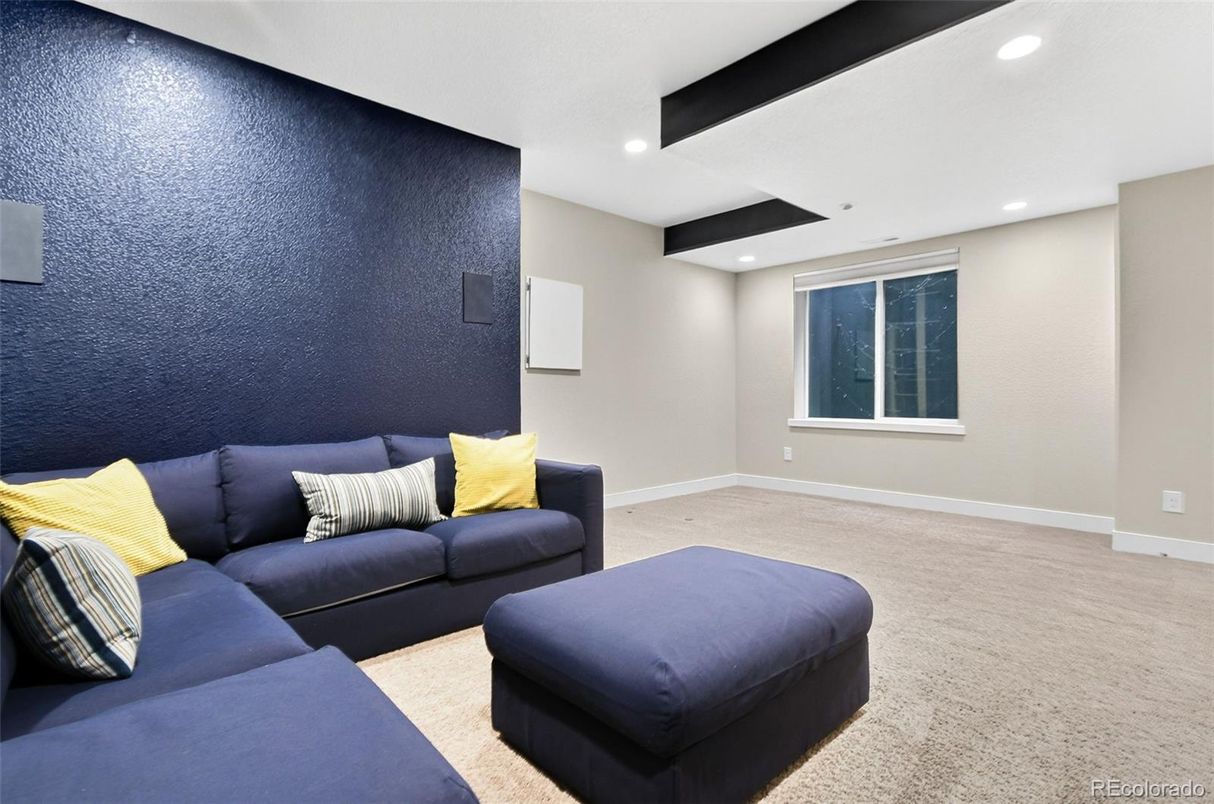 Interior, Living room, Recessed Lighting