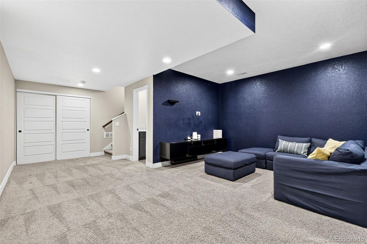 Interior, Living room, Recessed Lighting
