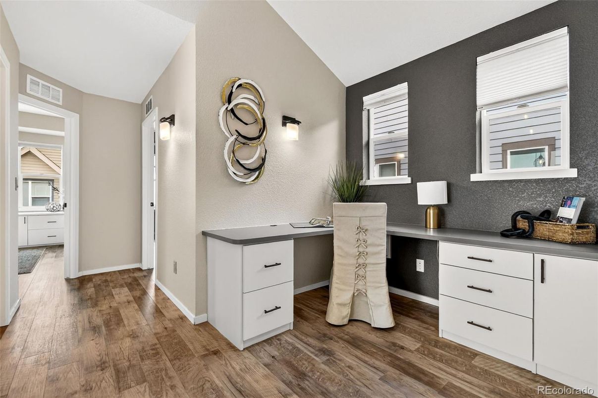 Home Office, Interior, Wood Texture Flooring