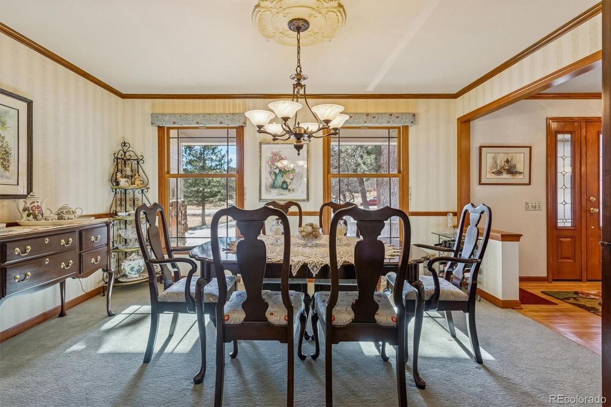 Chandelier, Dining room, Interior