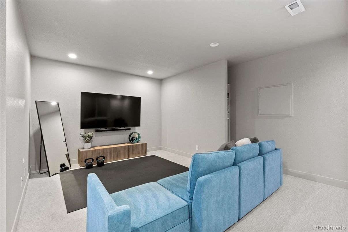 Interior, Living room, Recessed Lighting