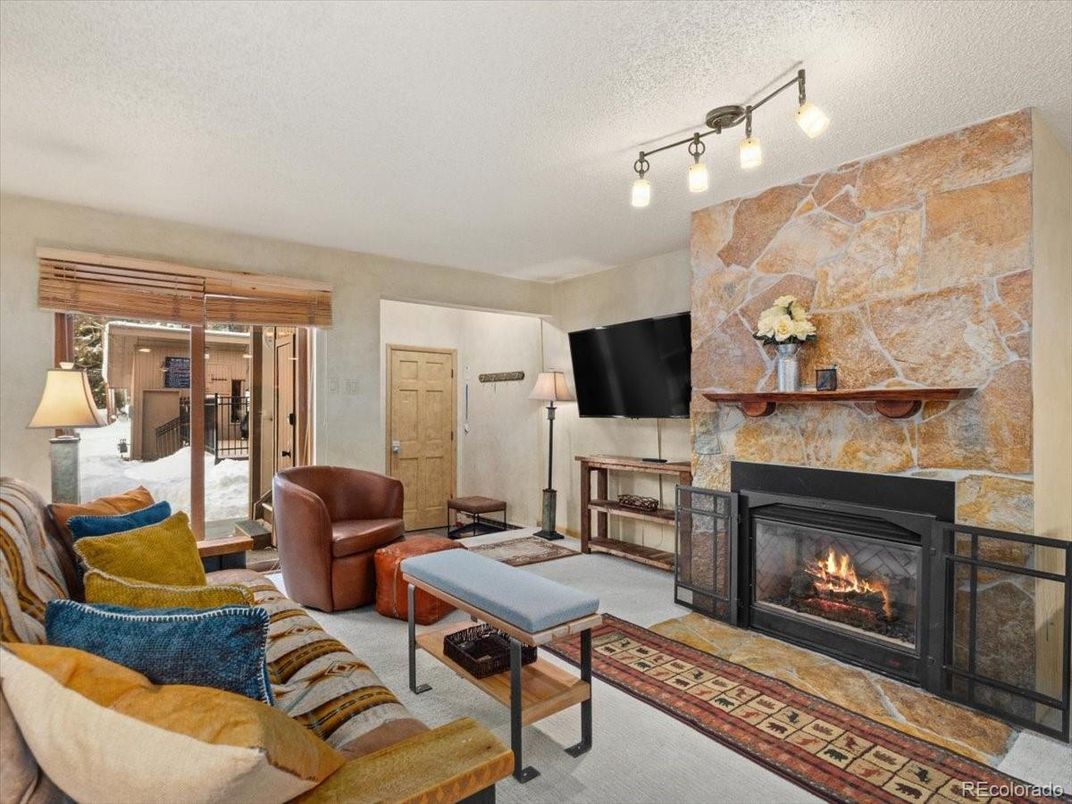 Fireplace, Interior, Living room, Stone Walls