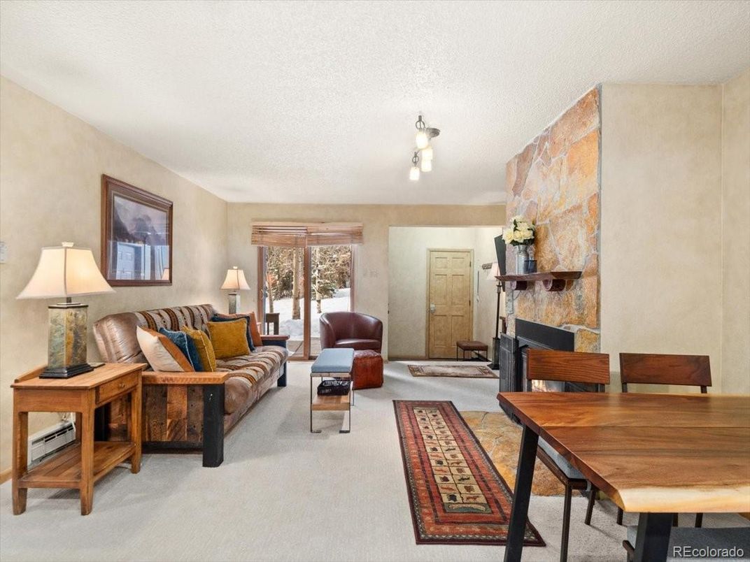 Dining room, Fireplace, Interior, Living room