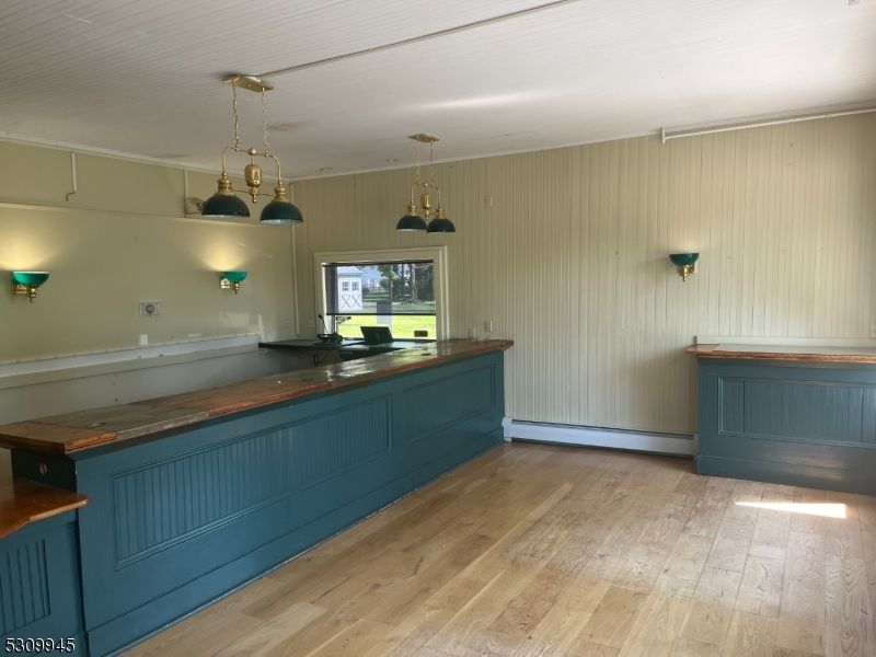 Interior, Kitchen, Pendant Lights, Wood Texture Flooring