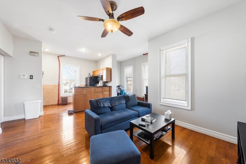 Interior, Kitchen, Living room, Recessed Lighting, Wood Texture Flooring