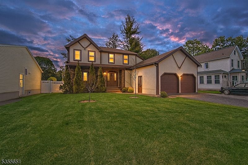 Attached, Backyard, Exterior, Facade, Tudor Revival