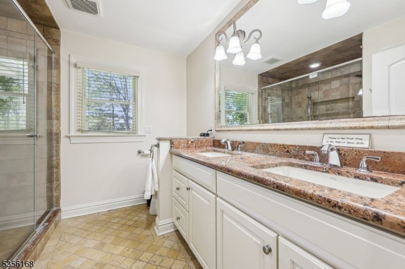 Bathroom, Dual Sink Vanities, Glass Shower, Interior
