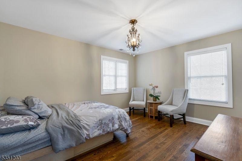 Bedroom, Chandelier, Interior, Wood Texture Flooring