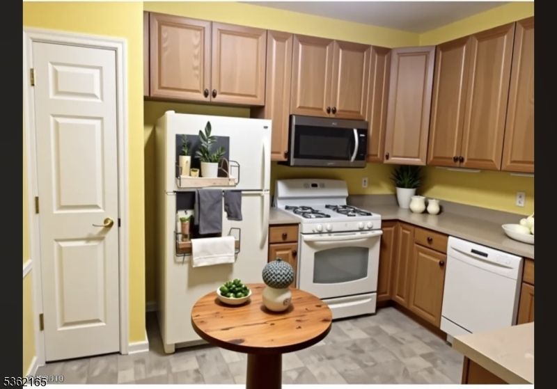 Interior, Kitchen, Wood Texture Flooring