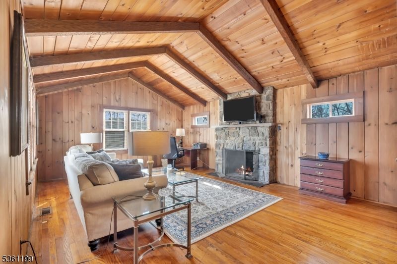 Fireplace, Interior, Living room, Wooden Beams, Wooden Ceilings, Wood Texture Flooring, Wooden Walls