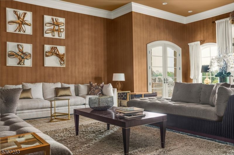 Interior, Living room, Recessed Lighting, Wooden Walls