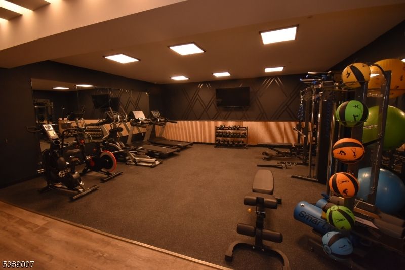 Fitness Equipment, Gym, Interior, Recessed Lighting