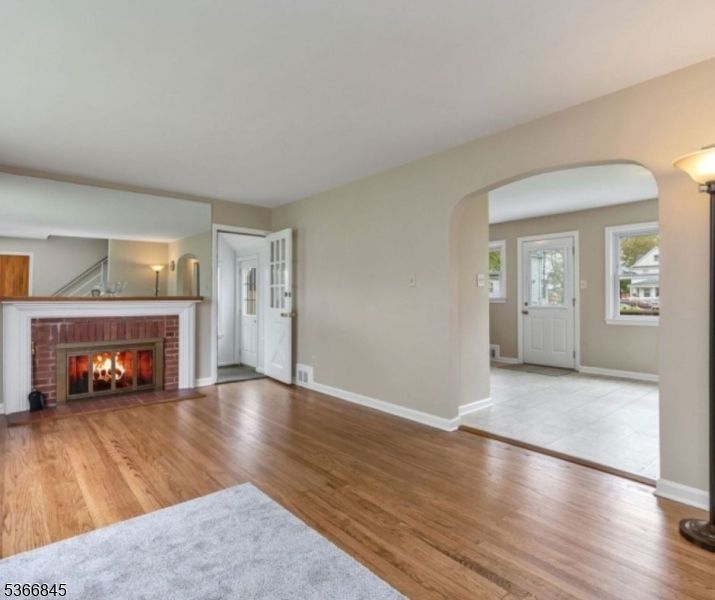 Empty room, Fireplace, Interior, Wood Texture Flooring