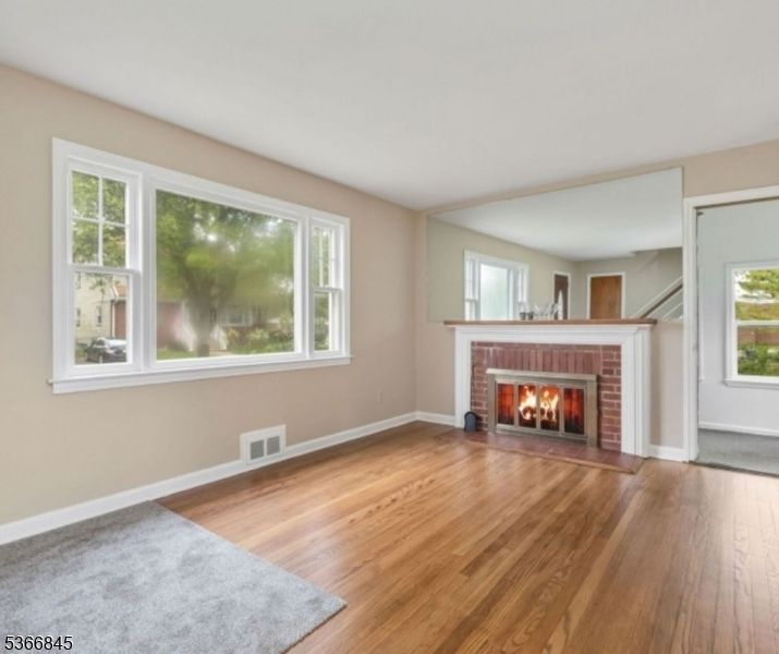Empty room, Fireplace, Interior, Wood Texture Flooring