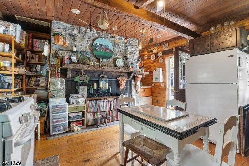 Interior, Kitchen, Wooden Beams, Wooden Ceilings, Wood Texture Flooring, Wooden Walls