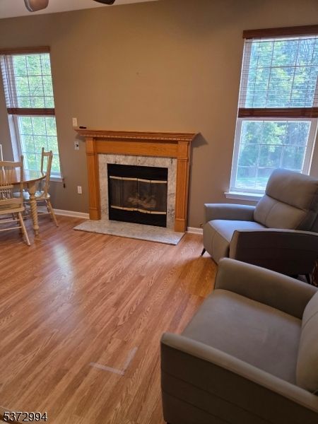 Dining room, Fireplace, Interior, Living room, Wood Texture Flooring