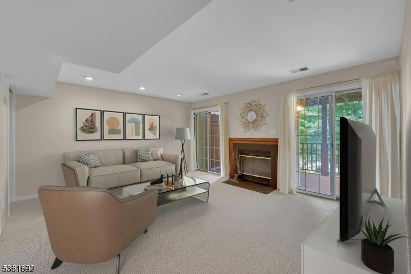 Fireplace, Interior, Living room, Recessed Lighting