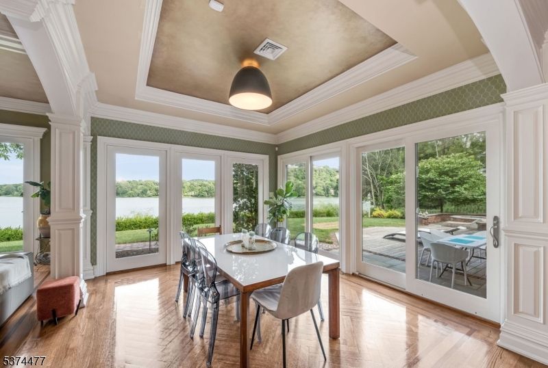 Dining room, Interior, Water, Wood Texture Flooring
