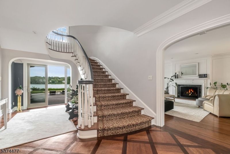 Fireplace, Interior, Living room, Water, Wood Texture Flooring